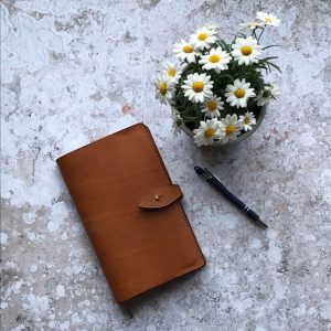 Handmade and hand stitched leather journal